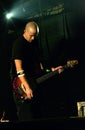 Live concert by the American band Linkin Park at the Alcatraz nightclub,the bassist David Michael Farrell Ã¢â¬ÅPhoenixÃ¢â¬Â during the